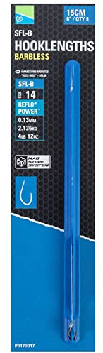 Preston Innovations SFL-B Hooklength Barbless 6 15cm Qty 8 (Size 14)