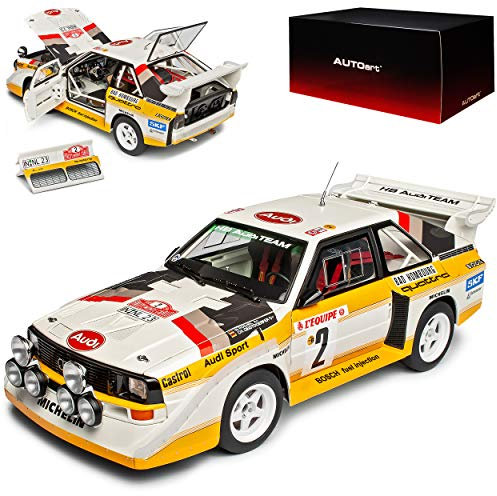 AUTOart A-U-D-I Sport Quattro S1 Rallye Monte Carlo 1986 Röhrl Geistdörfer mit Nacht Scheinwerfer 88601 1/18 Modell Auto