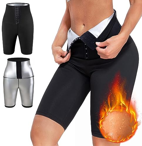 Valcatch Frauen Schweißhosen Hohe Taille Sauna-Legging, Kurze Länge, 1/2 Länge, Knöchellänge Training Hosen für Gewichtsverlust