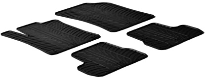 AROBA GL0123 Design Gummi Fußmatten kompatibel mit Citroen C3 BJ. 01.2010-01.2017 erhöhter Rand 4 TLG Farbe Schwarz Gummimatten Automatten passgenau
