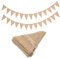 PROUSKY 13 Pieces Burlap Flag Banner 3.7M Rustic Burlap Banner Bunting Burlap Triangle Flags 13x16cm Natural Hessian Banner for Wedding Favours Party Decoration Baby Showers Room or Garden Decoration