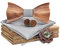 Mr.Van Holzfliege Klassische Set Fliege Herren,Holzfliege, Holz Manschettenknöpfe, Holzbrosche, Einstecktuch für Hochzeiten, Aufführungen, Abschlussball, Partei und sogar tägliche Gebrauch