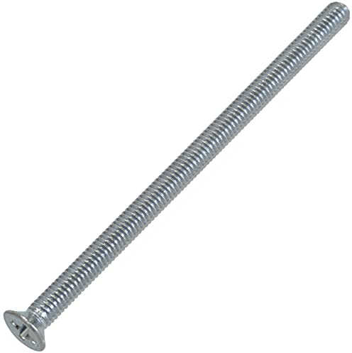 AERZETIX - C58363 - Juego de 20 Tornillos de cabeza fresada M4x70mm con huella PH - rosca métrica estándar - para perno de montaje - DIN 965 - en acero galvanizado - color plata