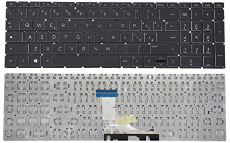 CLICK HELP Tastiera Italiana Compatibile con Notebook HP 15-da 15-Db 15-Dr 250 255 G7 (Nera con Contorno Bianco)