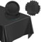 POPOYU Juego de vajilla negra de 37 piezas, mantel de plástico impermeable negro, platos de papel, servilletas de 7 pulgadas, decoración de vajilla, regalos para hombres y mujeres, cumpleaños, boda,