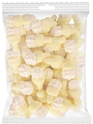 Candy Bar | Marshmallow Eishörnchen weiß- sauer 750g | ca. 47 Stück pro Beutel | Marshmallows für Hochzeit | Babyshowerparty Deko | 750g Großpackung | Eishörnchen Marshmallows | Saure Marshmallows