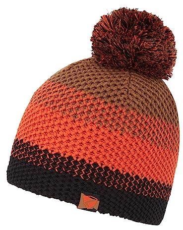 Ziener Kinder ISHI Bommel-Mütze/warm, gestrickt, Fleece Futter, Burnt orange, S