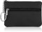 simarro Monedero Mujer, Sólido PU Lichi Patrón Zip Mini Monedero Con Llavero Portátil Monedero Mini Monedero para Mujer Doble Cremallera Tarjetero Cartera (Schwarz)