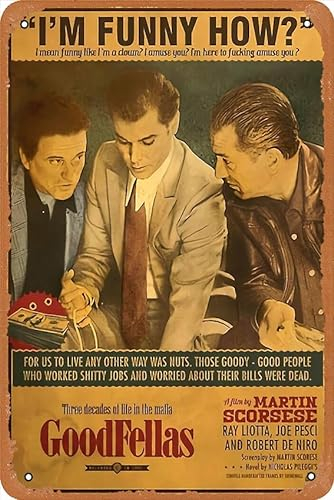 Oedrtqi Goodfellas Poster Poster Metall Blechschilder Home Bar Man Cave Vintage Wanddekoration Lustige Geschenke 30,5 x 20,3 cm