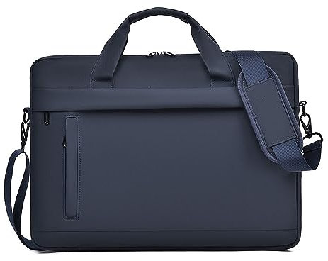 Surwin Sacoche pour Ordinateur Portable Porte-Documents Sacs À Main, Sac D'ordinateur Portable pour 15.6 Ordinateur Portable Ordinateur Portable Sacs À Bandoulière (Bleu Marine)