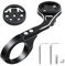 RISVOWO Supporto per Garmin e Bryton, Sostegno Manubrio da 31,8 Mm Con Guarnizione Antiscivolo, in Acciaio Inox, Compatibile Con Gopro/Luci Bici (Nero)