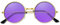 BOUBONI Hippie Sonnenbrille 70er Jahre Runde Hippie Brille Party Deko Sonnenbrille für Damen mit farbigem Brillenputztuch (Lila)