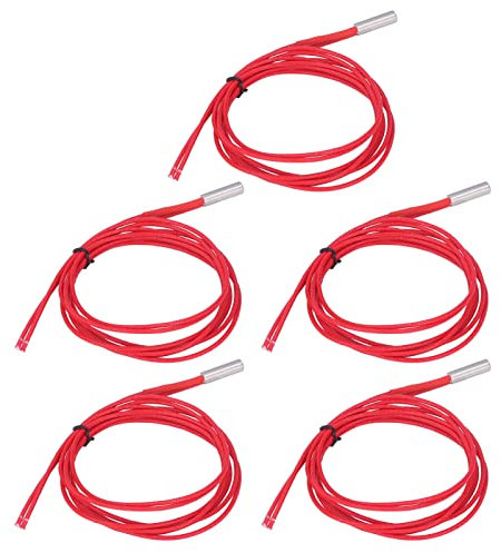 5 Pezzi Riscaldatore a Cartuccia 12V 40W, 1 Metri Tubo Riscaldante in Rame in Acciaio Inossidabile 6x20mm per Stampante 3D