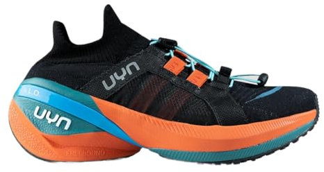 UYN Neuron Orange – Traillaufschuhe für Herren, Präzision und Reaktionsfähigkeit mit Freebound Heel Dämpfung und H.A.L.O Stabilität