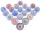Ajuny Set of 20 Ceramic Knobs Multicolor Flower Printed Cabinet Drawer Cupboard and Furniture Pulls for Kitchen Bathroom Glossy Finishing Handle Pottery Decorative Knobs