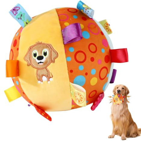 HundeBäll unzerstörbar Hundespielzeug Ball, Hundefußball mit Griff, Fußball für Hunde, Interaktives Hundespielzeug, unzerstörbares Hundespielzeug, Hundespielzeug große Hunde, langlebig (Stil A)
