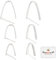 Beebeecraft 1 Box 6 Stück 3 Stile Eispickel Klemmösen 925 Sterlingsilber Schnappösen Haken Anhängerverschlüsse Für Halsketten Schmuckherstellung DIY Bastelarbeiten (Stift: 0.8/1mm)