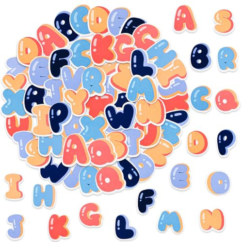 52 Pcs Alphabet Letter Stickers, Waterproof Stickers for Scrapbook, Laptop, Computers, Skateboards, Water Bottles and Gift