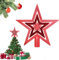 Onlvmyur Christbaumspitze Stern Rot Weihnachtsbaumspitze Stern Rot Baumspitze Weihnachten Stern für Drinnen Und Draußen Weihnachtsbaum (Rot)