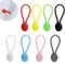 RAMGLYO 8 Stück Magnetische Kabel Organizer USB Kabelmanager Cable Organizer Silikon Kabelclip Wiederverwendbare für Büro Schule Zuhause