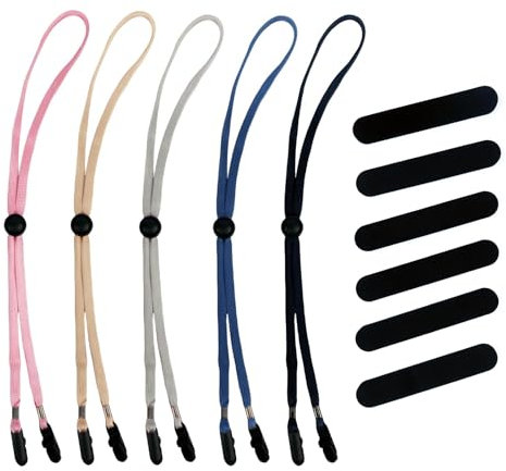 5 Stück Verstellbare Hutbandclips mit 6 Stück Hutgrößen Reduzierer,Anti-Verlust Hutband für Golfen Bootfahren Angeln Hut Outdoor