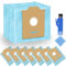 EATBALE 8 Pcs Kit Sac à poussière pour Yeedi Cube Robot Aspirateur avec Station de vidange Automatique Pièces de Rechange 3 L Sac d'aspirateur 4 Couches Accessoires jetables Kit d'accessoires