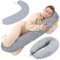 Stillkissen XXL Seitenschläferkissen Schwangerschaftskissen Lagerungskissen - Baumwolle Pregnancy Pillow Erwachsene - 190 cm Monde