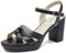 Ruiee Women's Platform Heels Chunky Heeled Sandals - Ankle Strap Open Toe Dressy Shoes Wedding Bridal Pump Heeled Sandals for Women.2408086 Black Size7
