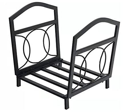 GUHPZA Brennholz-Lagerregal, Metall-Holz-Lagerregal, Eisen-Kaminholz-Stapel-Lagerregal, Röster, Herd, Brennholzregal