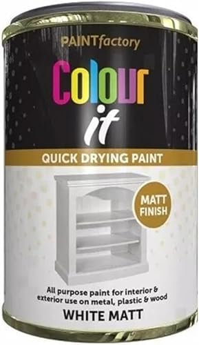 MIXEL White Matt Tin Paint, DIY enthusiasts, Quick-Drying Formula, Easy-to-Apply, Long-Lasting, Perfect for Wood, Metal, Walls, Interior and Exterior Use, 300ml, (1 Pcs)