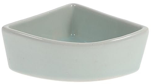 Garneck Keramische Hamster Ecktoilette Und Futternapf - Praktische Eckige Schale Für Kleintiere - Ideale Lösung Für Hamster Meerschweinchen Und Rennmäuse Und Langlebig