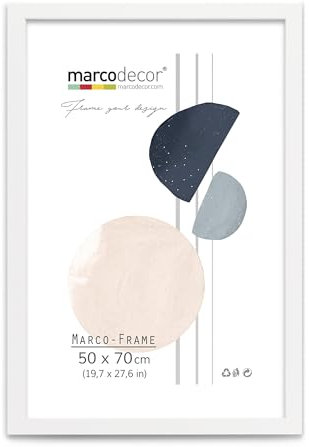 Marcodecor Marco blanco para Fotos y Pósters, 50 x 70 cm, Marco de Pared (Blanco X1 Ud., 50 x 70 cm)