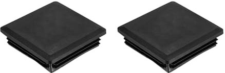 QUARKZMAN 2 Stück Quadratische Kunststoffstecker, 80x80mm Schwarz Quadratisch Stuhlbeinkappen, PE-Lamellenstopfen Rohrstopfen für 72-78mm Vierkantrohr Metallprodukte Stühle Regale