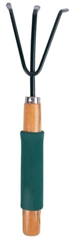 Dunnet Tools Small Hand Held Garden Rake Carbon Steel Head With Wooden Handle Hand Rake Garden Tool Heavy Duty Perfect For Weeding Uprooting Handheld Gardening Tools