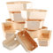 Pasdrucn Lot de 10 Moules à Pâtisserie en Bois Moule à toast antiadhésif Moules à PâTisserie En Bois Avec Doublure En Papier Accessoires de Cuisine Pour GâTeaux
