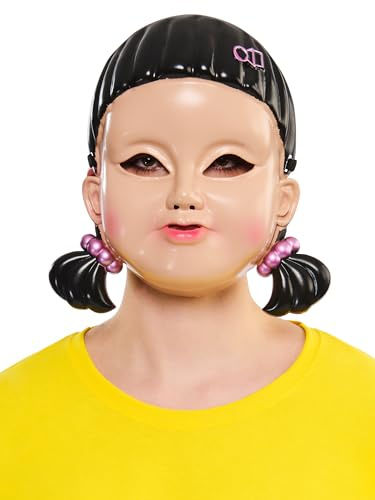 Rubies Robot Mask for Girls, Green Light, Red Light, Squid Game for Adults, Accessories, Costume, One Size, Unisex, Officially Licensed by Squid Game Netflix for Halloween
