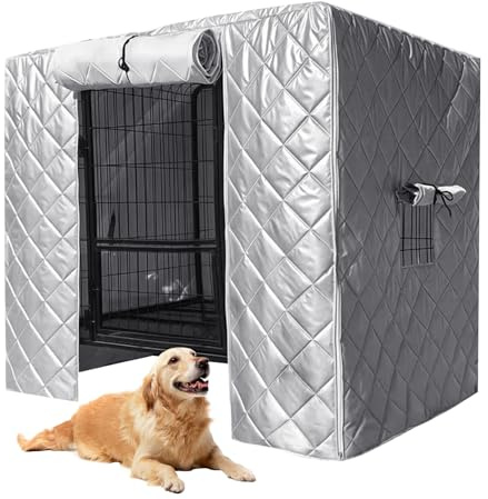 Générique Hundehütte für Hundezwinger – Windschutz, Lärm, Regenschutz, Zubehör für Zwinger, isoliert, für Innen- und Außenbereich, Terrasse, Garten, Balkon