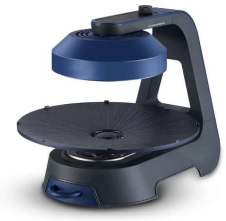 Grill elettrico a rotazione automatica, 1390 W, controllo touch LCD | 1390W, doppio scarico, rotazione automatica a 360°, piastra antiaderente, pannello LCD touch