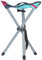 Trespass Ritchie, Tropical Stripe, Lightweight Portable Foldable Tripod Stool with Carrier Bag 41cm x 31cm, Blue