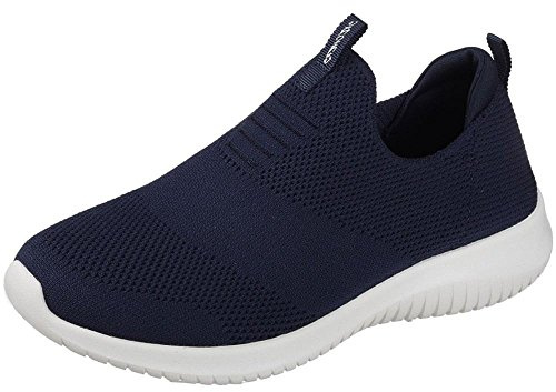 Skechers Ultra Flex - First Take, Baskets Enfiler femme, Bleu (Navy), 41 EU