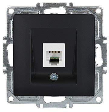 Schalterprogramm Gunsan Visage schwarz (Telefon Steckdose 1-fach CAT3)