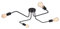 OYIPRO Ceiling Light Fitting, 4-Light Chandelier Lamp, Living Room Lighting Fixture, E27 Base Black for Dining Room Kitchen Bedroom