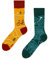 Dedoles Chaussettes Unisexe Homme Femme & Enfants beaucoup designs amusants gauche droite différent, couleur: Jaune, motif: Sur le chemin, taille: 43-46