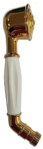 Soffione doccia portatile in rame placcato oro, stile F (oro)