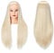 26-28 Mannequin Head Hair Styling Training Head Manikin Cosmetology Doll Head Synthetic Fiber Hair Hairdressing training model with free clamp (White)
