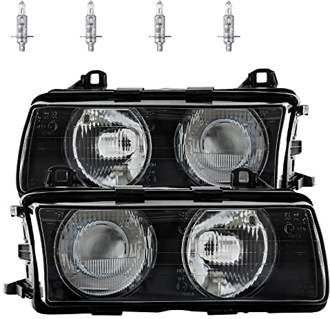 QR-Parts 69593610 Set Scheinwerfer links 1305954 + Scheinwerfer rechts 1305955 + OSRAM H1 Original 64150-01B (4-Stück)