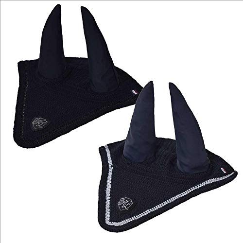 Kingsland Fliegenmütze KLmorin, Fliegenohrenschutz, Fliegenschutz, Fliegenhaube Größe Warmblut, Farbe Grey