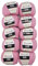 10 x 50g Strickwolle YarnArt Jeans einfarbig mit 55% Baumwolle, 500 Gramm Wolle uni (rosa 36)
