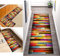 ZDOHMij Teppich Läufer Flur 60x250cm Bunt Küche Schlafzimmer Teppichläufer rutschfest Küchenläufer Wohnzimmer Waschbar Meterware KüchenTeppich Korridor Teppich Modern Polyester, Anpassbare Größe