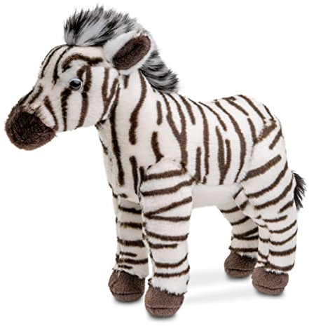Uni-Toys - Zebra, stehend - 23 cm (Höhe) - Plüsch-Pferd - Plüschtier, Kuscheltier